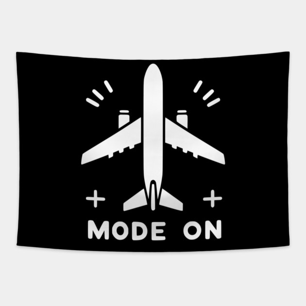 Airplane Mode On Tapestry by Frank Ring