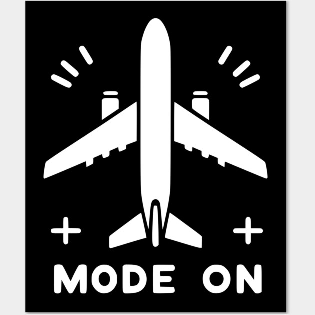 Airplane Mode On Wall Art by Frank Ring