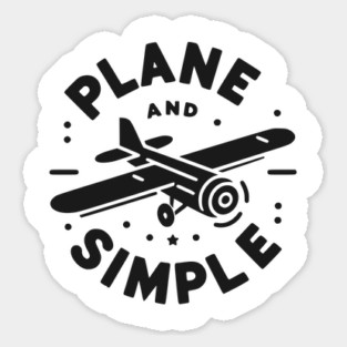 Plane and Simple Sticker