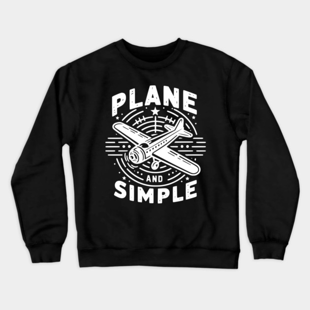 Plane and Simple Crewneck Sweatshirt by Frank Ring