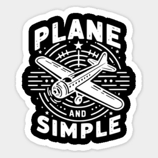 Plane and Simple Sticker