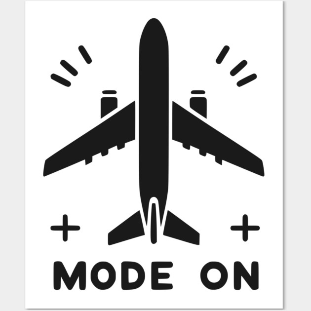 Airplane Mode On Wall Art by Frank Ring