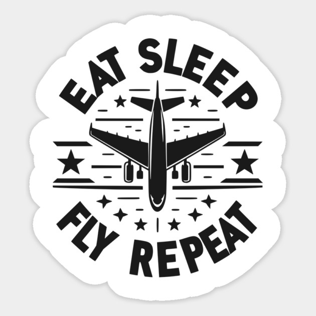 Eat Sleep Fly Repeat Magnet by Frank Ring