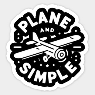 Plane and Simple Sticker