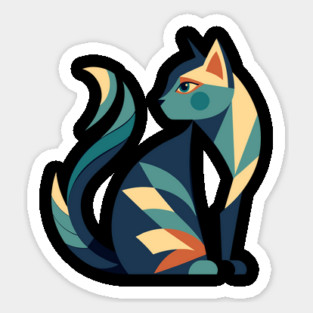 Geometric Feline Magnet