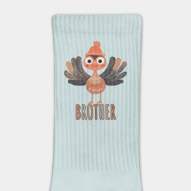 Cute Thanksgiving Brother Turkey with Beanie - Boho Style by TuncGK