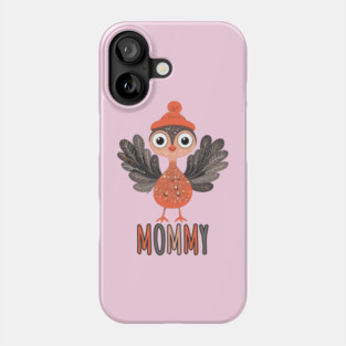 Cute Thanksgiving Mother Turkey with Hat - Boho Style Phone Case