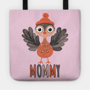 Cute Thanksgiving Mother Turkey with Hat - Boho Style Tote