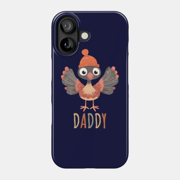 Cute Thanksgiving Daddy Turkey with Hat - Boho Style Phone Case by TuncGK