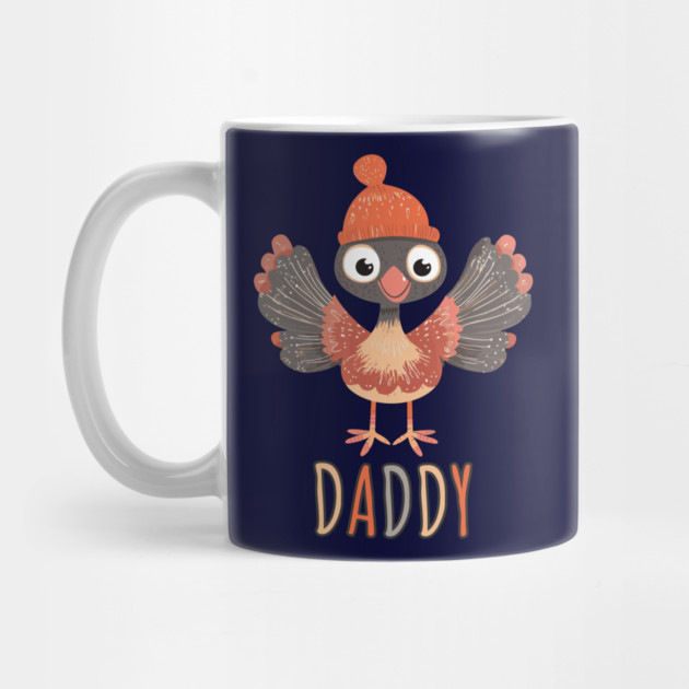 Cute Thanksgiving Daddy Turkey with Hat - Boho Style by TuncGK