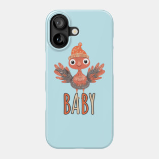 Cute Thanksgiving Baby Turkey with Beanie - Boho Style Phone Case