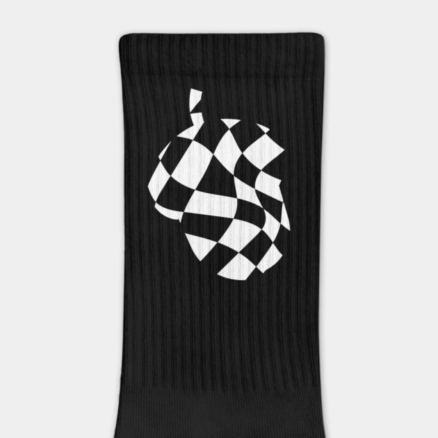Wavy Checkerboard Acorn - Modern Black and White Design by TuncGK