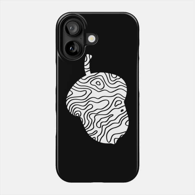 Abstract Wavy Acorn Art - Nature Line Art Phone Case by TuncGK