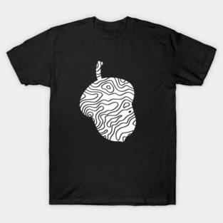Abstract Wavy Acorn Art - Nature Line Art T-Shirt