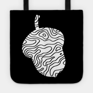 Abstract Wavy Acorn Art - Nature Line Art Tote