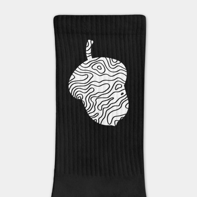 Abstract Wavy Acorn Art - Nature Line Art by TuncGK