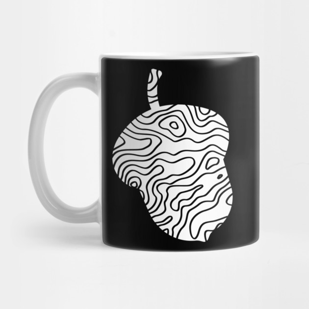 Abstract Wavy Acorn Art - Nature Line Art by TuncGK