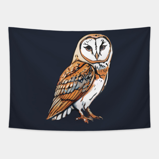 Barn Owl Tapestry by DonWillisJrArt