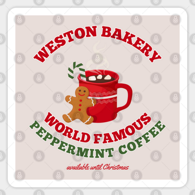 Weston Bakery - peppermint coffee Sticker by Stars Hollow Mercantile