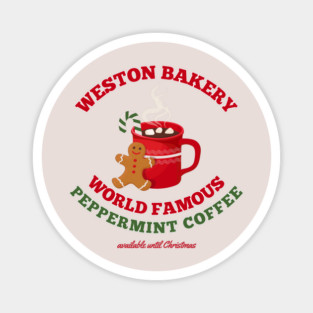 Weston Bakery - peppermint coffee Magnet