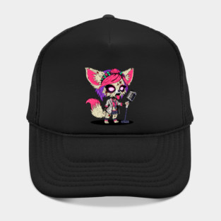 Fennec Fox 80s Pop Star Zombie Hat
