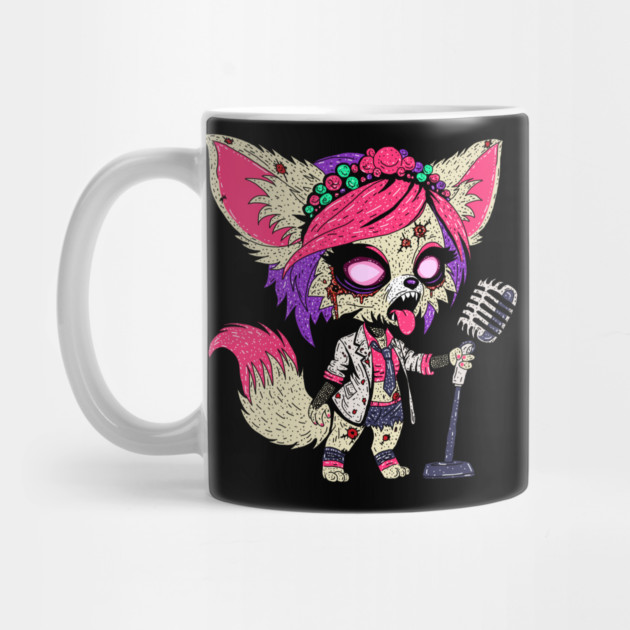 Fennec Fox 80s Pop Star Zombie by H. R. Sinclair