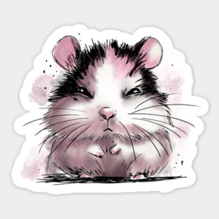 Grumpy Hamster Sticker