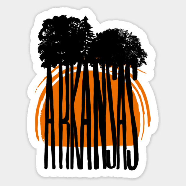 Arkansas - Tall Trees Sticker by rt-shirts