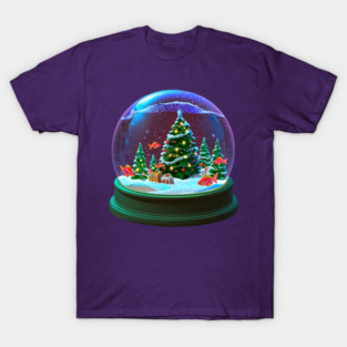 Snow globe: Fish Christmas, The magic of Christmas, in a snow globe. - Festive Snow globe - Ideal christmas gifts, Merry Christmas 2024 - christmas gift ideas, happy new year 2025, T-Shirt