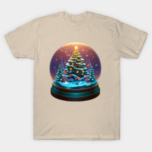 Snow globe: Fish Christmas, Fishy Festivities: Underwater Snow Globe - Festive Snow globe - Ideal christmas gifts, Merry Christmas 2024 - christmas gift ideas, happy new year 2025, T-Shirt