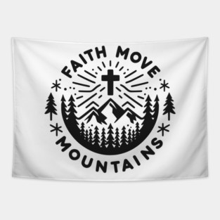Faith Move Mountains Tapestry