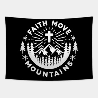 Faith Move Mountains Tapestry