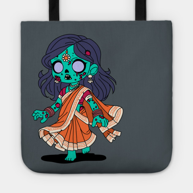 Cute Indian Zombie Tote by H. R. Sinclair