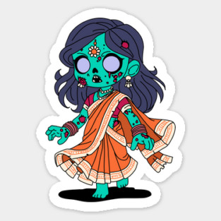 Cute Indian Zombie Sticker