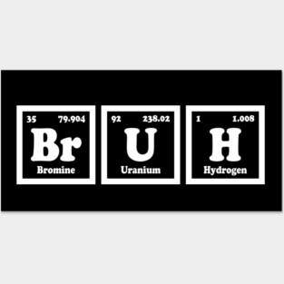 Bruh - Funny Science Periodic Table Elements Posters and Art