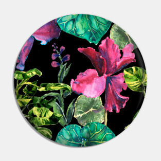Seamless tropical flower Pin