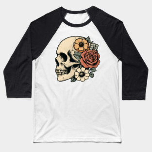 skull romantic Baseball T-Shirt