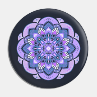 Lavender dahlia mandala Pin