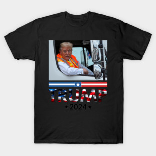 Donald Trump In Garbage Truck Team Garbage For Trump 2024 T-Shirt
