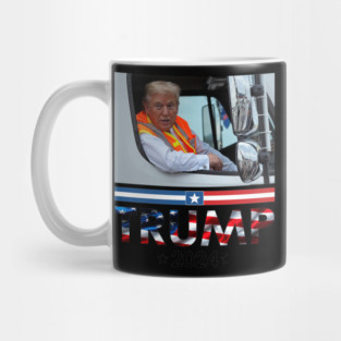 Donald Trump In Garbage Truck Team Garbage For Trump 2024 Mug