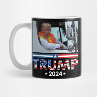 Donald Trump In Garbage Truck Team Garbage For Trump 2024 Mug