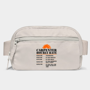 Carpenter Hourly Rate Woodworking Humor Bag