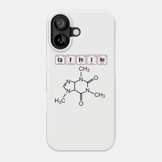 Caffeine Molecule Nerd Geek Coffee Lover Phone Case by Anticorporati