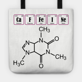 Caffeine Molecule Nerd Geek Coffee Lover Tote