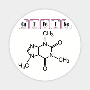 Caffeine Molecule Nerd Geek Coffee Lover Magnet