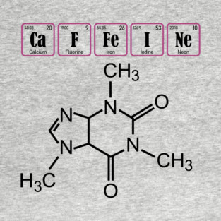 Caffeine Molecule Nerd Geek Coffee Lover T-Shirt