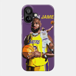 Lebron James LA Lakers Vector Art Phone Case