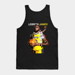 Lebron James LA Lakers Vector Art Tank Top