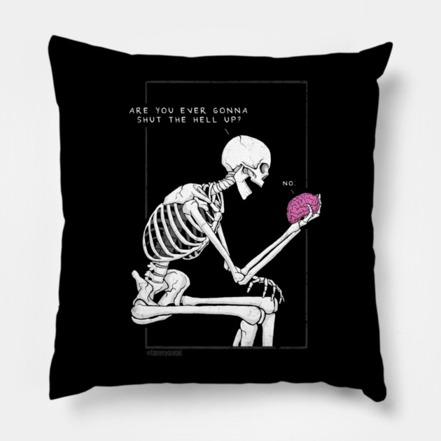 Overthink Forever. Pillow by Tommy Devoid
