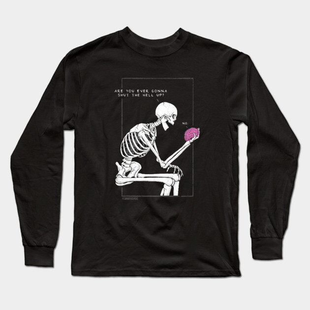 Overthink Forever. Long Sleeve T-Shirt by Tommy Devoid